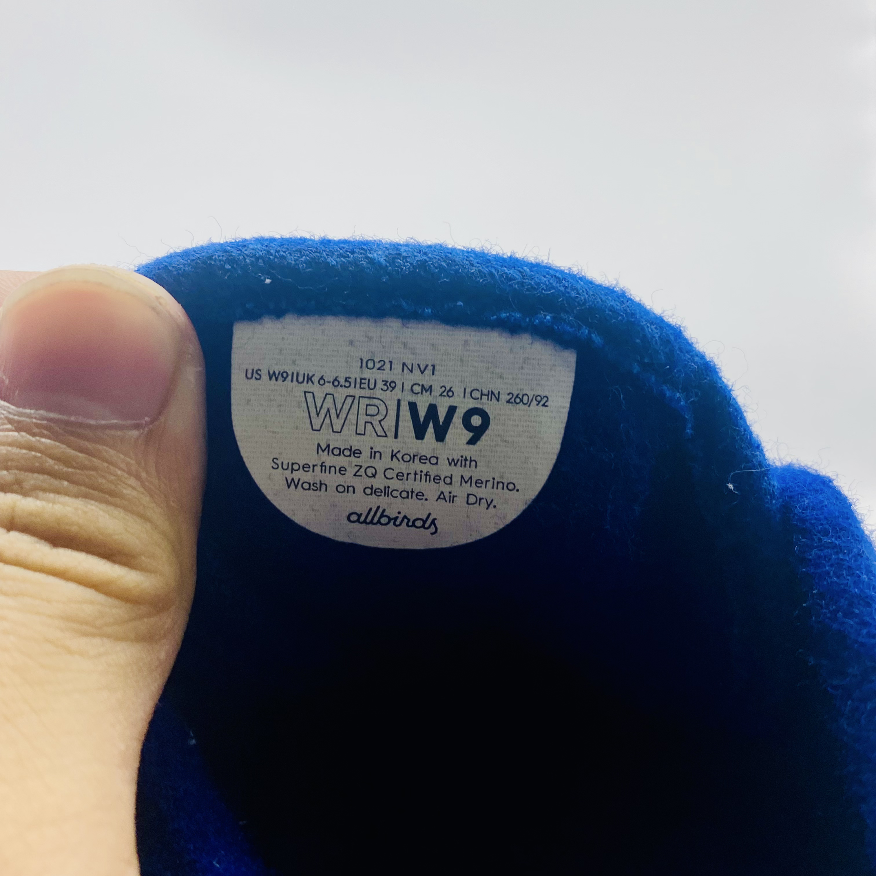 Allbirds Wool Runners Hazy Cobalt & Cream Sole